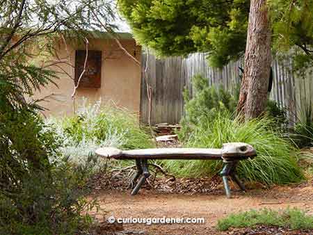 Functional garden art - would you like to sit on this bench?